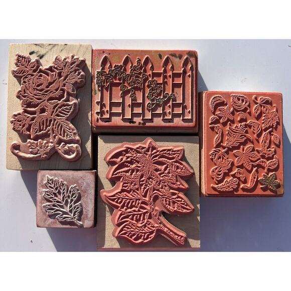 -CRAFT STAMPS 5 Piece Floral And Greenery Stamps - Picture 3 of 3